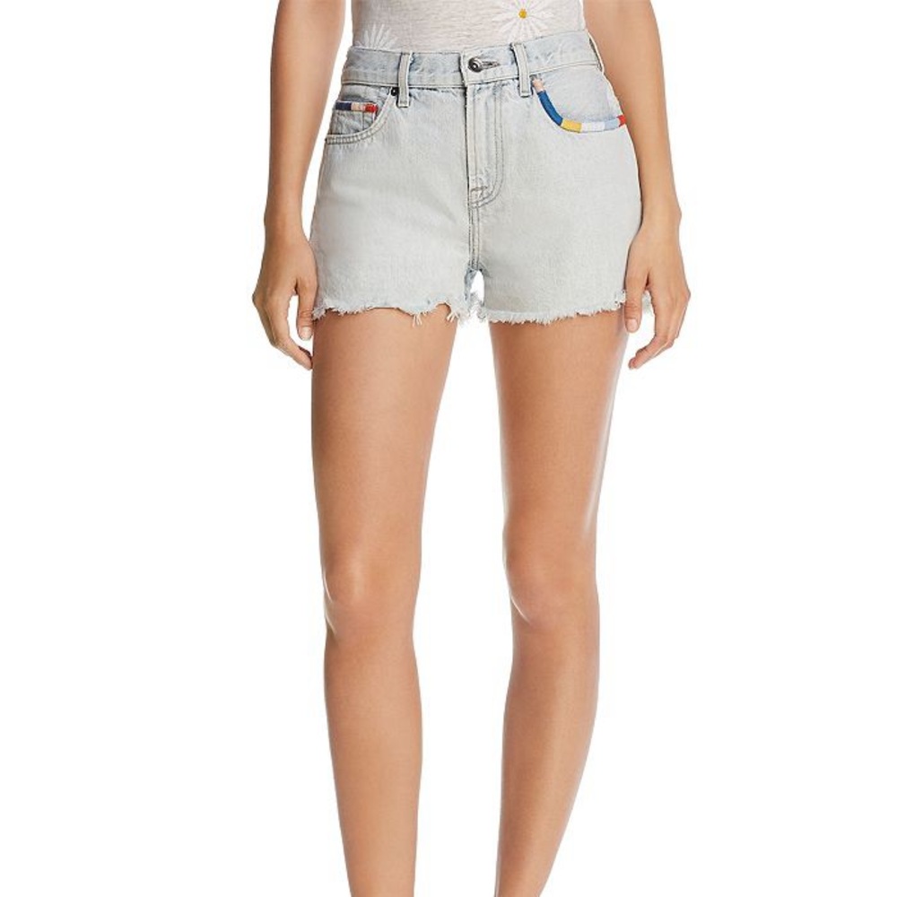 Splendid x Margherita Embroidered Denim Shorts Size 28